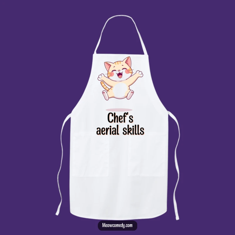 Funny Graceful Cat Apron - Cook with Elegance and Fun!