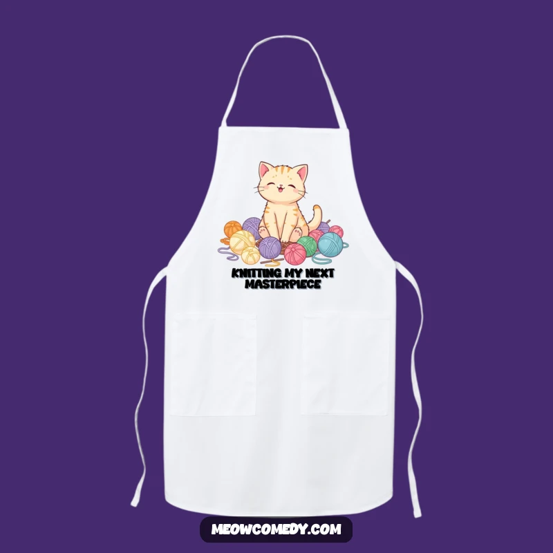 Funny Kawaii Cat Cooking Apron, Hilarious Gift for Bakers