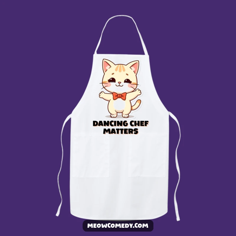 Funny Kawaii Cat Dance Apron: Cook With Feline Fun