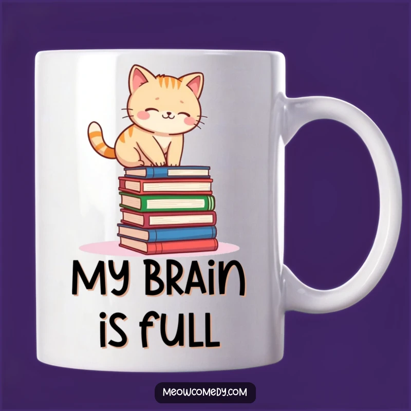 Funny Kawaii Cat Book Balance Fail Mug: A Hilarious Gift for Bookworms