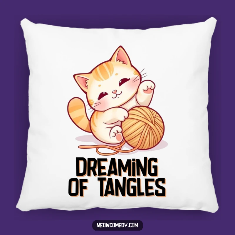 Funny Cat Yarn Pillow - Cozy Comfort with a Playful Twist