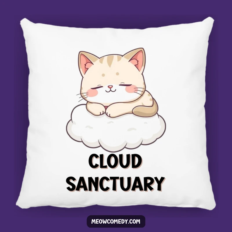 Funny Cat Cloud Nap Pillow - Cozy and Hilarious Dreamy Comfort Gift