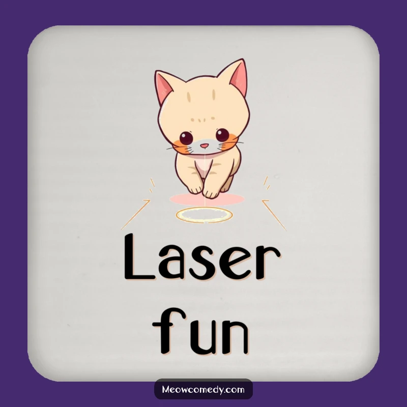 Funny Kawaii Cat Laser Coaster Set: Playful Table Protection Gift