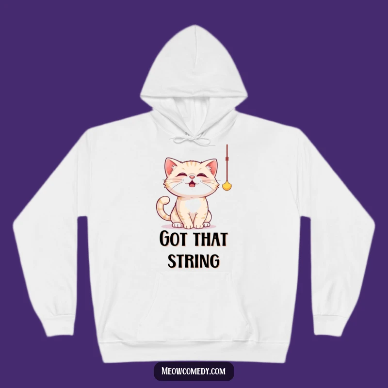 Cozy Funny Cat String Toy Hoodie: Warmth Meets Playful Pounce, Ideal Cat Lover Gift