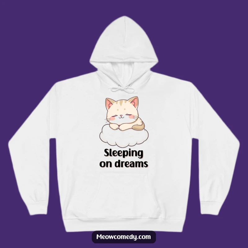 Funny Cat Cloud Nap Hoodie - Cozy and Hilarious Dreamer's Gift
