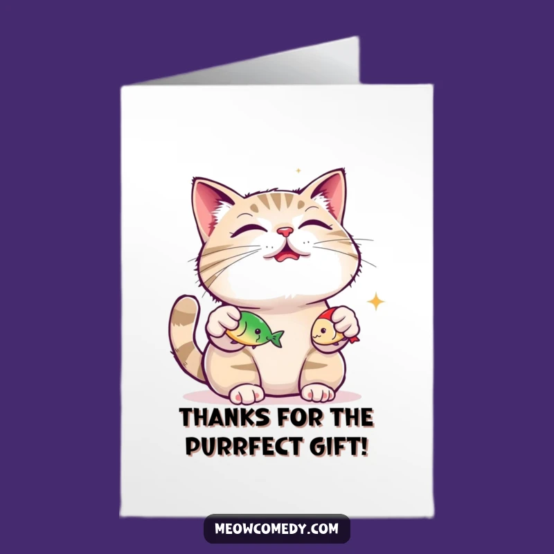 Funny Free Printable Thank You Card: Juggling Cat's Thanks, Humorous Downloadable Gift