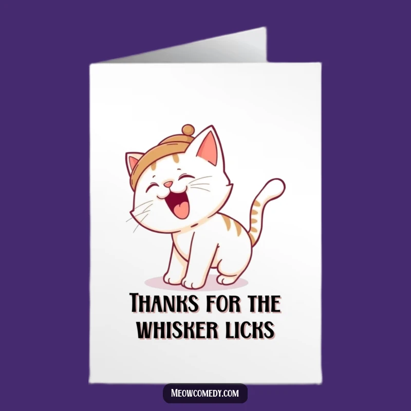 Free Printable Thank You Cat Card: Thanks for the Laughs Gift