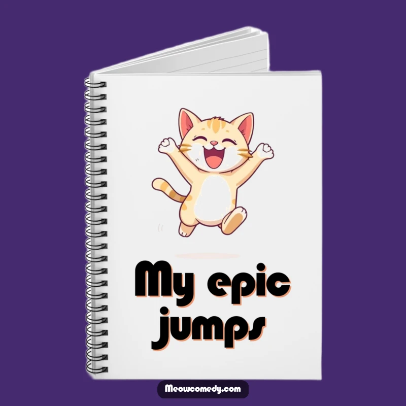 Funny Cat Leap Notebook: Jot Down Your Energy