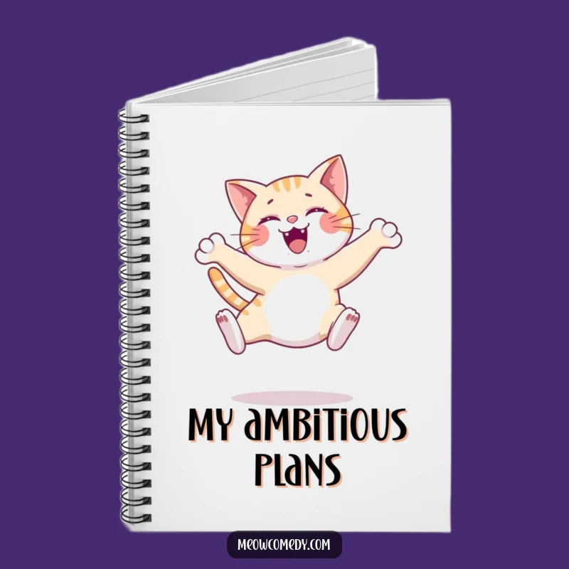Funny Graceful Cat Notebook - Jot Down Ideas with Feline Flair