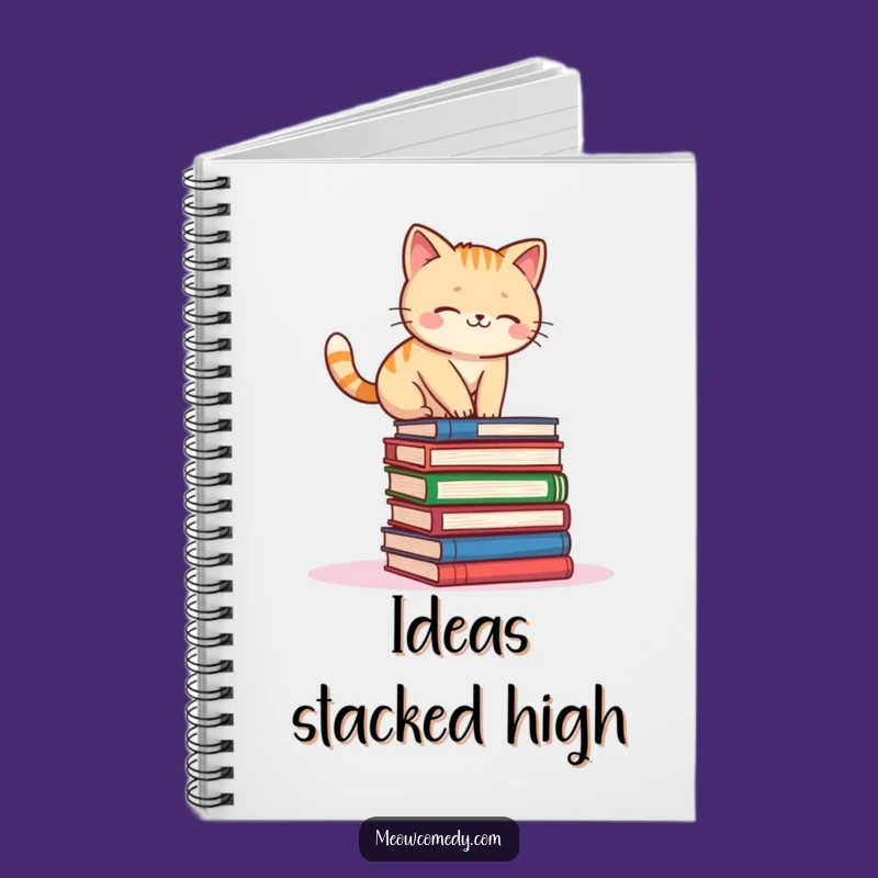 Funny Kawaii Cat Book Balance Notebook: Jot Down Ideas with Wobbly Wit