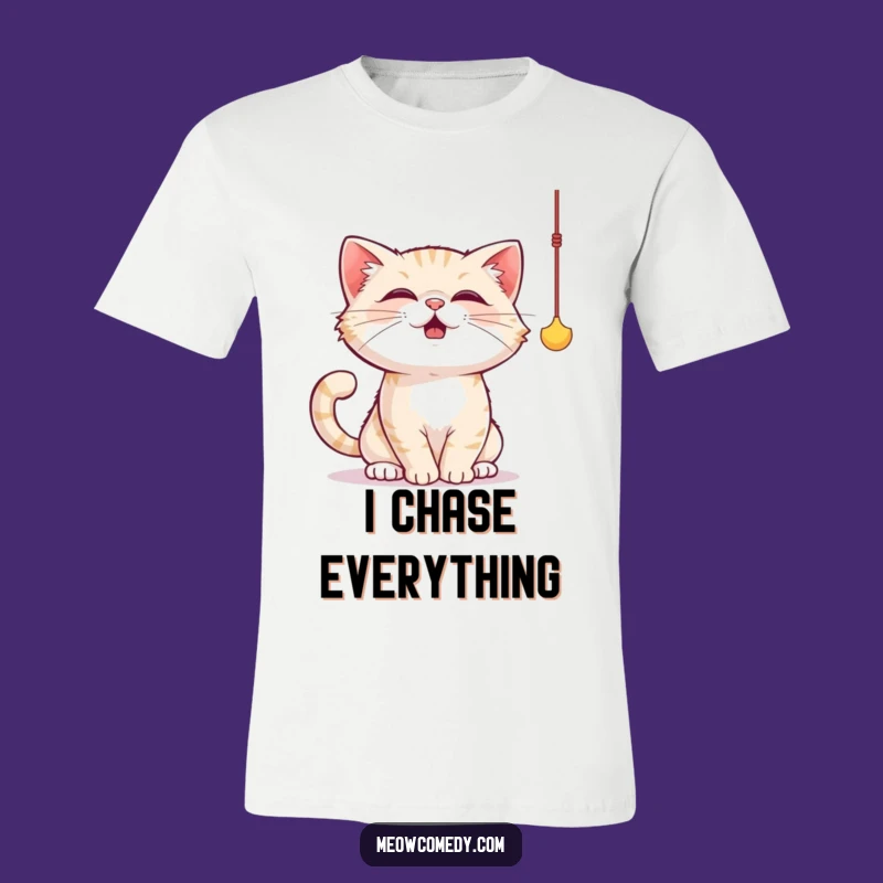 Funny Cat String Toy T-Shirt: Playful Cat Action, Perfect for Cat Lovers