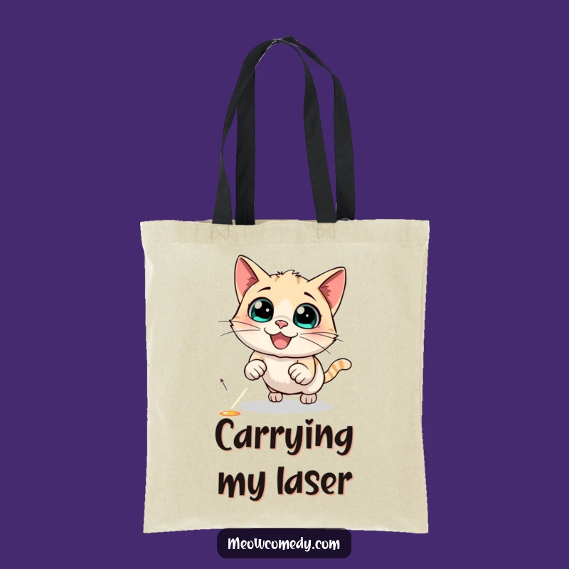 Funny Cat Laser Tote Bag - Hilarious Shopping Companion Gift