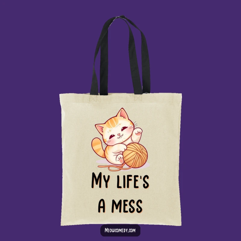 Funny Cat Yarn Tote Bag - Carry Your Playful Spirit Everywhere