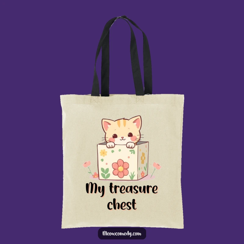 Funny Kawaii Cat Box Tote: Carry Whimsy, Practical Gift